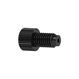 Flanged Fitting Knurl M6 1/16 Black - 10 Pack